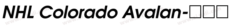 NHL Colorado Avalan字体转换
